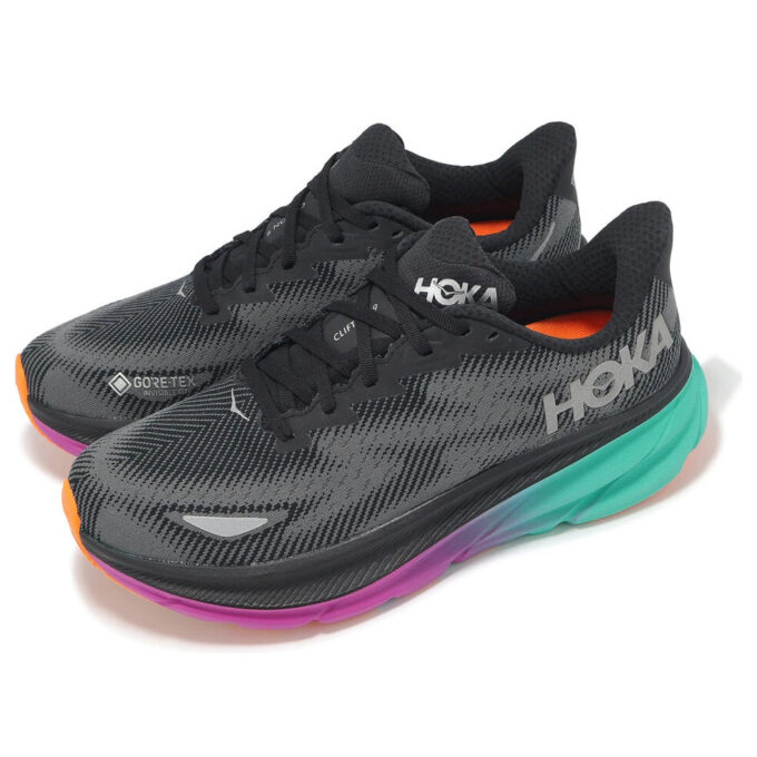 Clifton 9 Gore-Tex «Black Electric Aqua»
