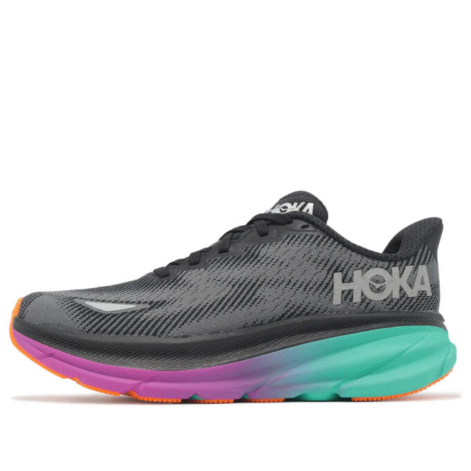 (WMNS) Clifton 9 Gore-Tex «Black Electric Aqua»