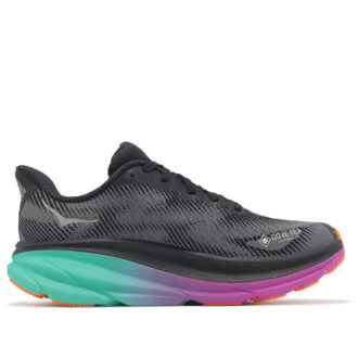 (WMNS) Clifton 9 Gore-Tex «Black Electric Aqua»