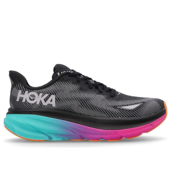 (WMNS) Clifton 9 Gore-Tex «Black Electric Aqua»