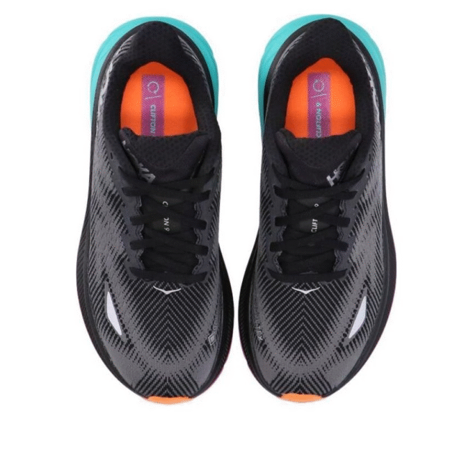 (WMNS) Clifton 9 Gore-Tex «Black Electric Aqua»